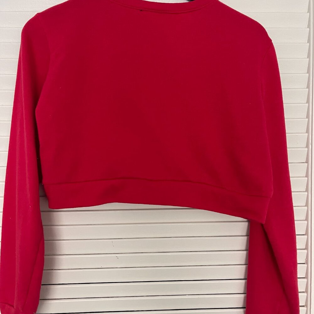 Mickey Mouse Cropped Sweatshirt -Red - Picture 3 of 3